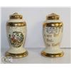 Image 1 : SET OF 1930'S GOLD PLATED SALT/PEPPER SHAKERS