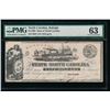 Image 1 : 1862 $5 Raleigh NC Obsolete PMG 63