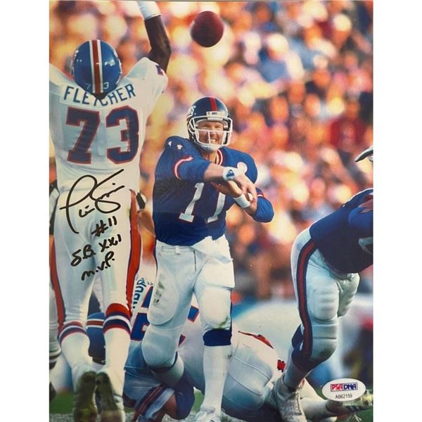 Signed New York Giants: Phil Simms Photograph