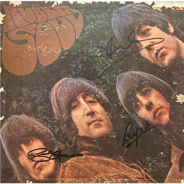 Signed The Beatles Rubber Soul Album Cover