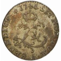 1746-A French Colonies Half Sou Marque.VF35 (PCGS