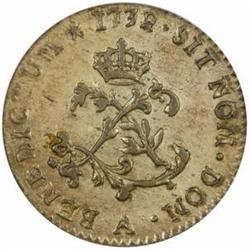 1739/2-A French Colonies Sou Marque. EF45 PCGS