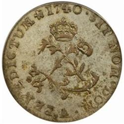 1740-French Colonies Sou Marque. AU53 (PCGS)