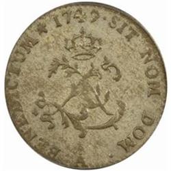 1749-A French Colonies Sou Marque. VF-35 (PCGS)