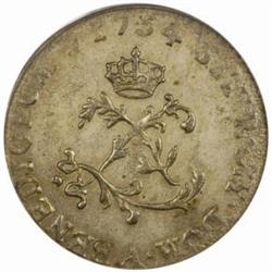 1754-A French Colonies Sou Marque. AU58 PCGS