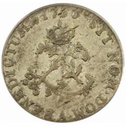 1757/0-A French Colonies Sou Marque. EF40 PCGS