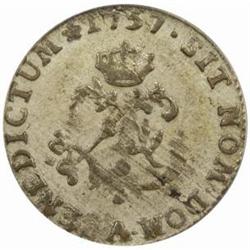 1757-A French Colonies Sou Marque. AU-53 (PCGS)