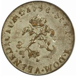 1758/4-A French Colonies Sou Marque. AU-50 (PCGS)
