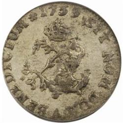 1759/8-A French Colonies Sou Marque. AU-50 (PCGS)