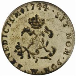 1744-W French Colonies Sou Marque. AU50 (PCGS)