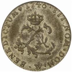 1746-W French Colonies Sou Marque. EF40 PCGS