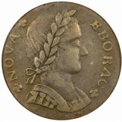 1787 Nova Eborac Copper.Figure Face Left,Med Head