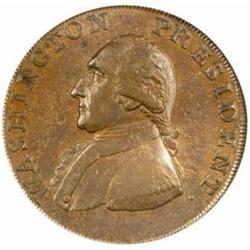 1793 Wash. Ship Halfpenny Lettered Edge AU55 PCGS