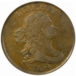 1804 Drape Bust H1C. Spiked Chin EF45 (ICG)