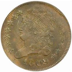1809 Classic H1C C-3, B-4 Rarity-2. MS63BN (PCGS)