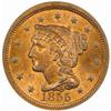 Image 1 : 1855 1C. N-4 Rarity-1 Upright 55 MS64RB PCGS