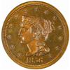 Image 1 : 1856 Braid Hair 1C. Slanted 5 PR66RB PCGS CAC OGH