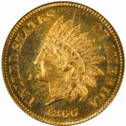1866 Indian Cent PR65 RD (PCGS)