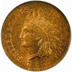1867 Indian Cent MS-64 BN (NGC)
