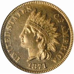 1871 Indian Cent PR66 RD (PCGS)