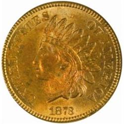 1873 Indian Cent. .Doubled LIBERTY MS63RB ANACS