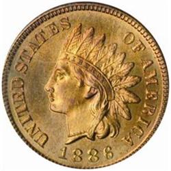 1886 Indian Cent Type I PR66 RD (PCGS) OGH
