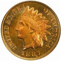 1887 Indian Cent PR66 RD (PCGS)