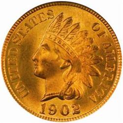 1902 Indian Cent MS-65 RD (PCGS) CAC