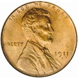 1911-S Lincoln Cent MS-65 RD (PCGS)