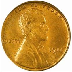 1911-S Lincoln Cent MS-64 RB (PCGS) OGH