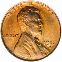 1917-D Lincoln Cent MS-65 RD (PCGS) OGH