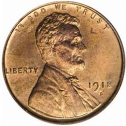 1918-D Lincoln Cent MS-64 RD (PCGS)