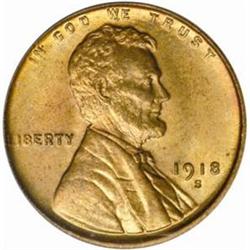 1918-S Lincoln Cent MS-64 RD (PCGS)
