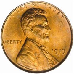 1919-D Lincoln Cent MS-65 RD (PCGS)
