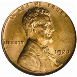 1920-D Lincoln Cent MS-65 RD (PCGS)