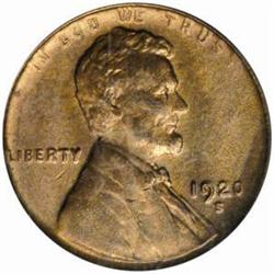 1920-S Lincoln Cent MS-64 RD (PCGS) OGH