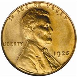 1925 Lincoln Cent MS-67 RD (PCGS)