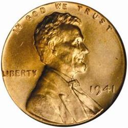 1941 Lincoln Cent MS-67 RD (PCGS)