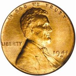 1941-D Lincoln Cent MS-67 RD (PCGS)