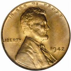 1942 Lincoln Cent MS-67 RD (PCGS)