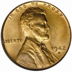 1942-D Lincoln Cent MS-67 RD (PCGS)