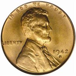 1942-S Lincoln Cent MS-67 RD (PCGS)