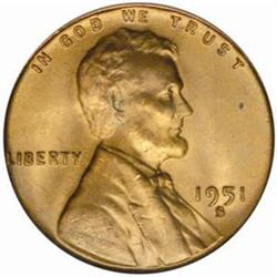 1951-S Lincoln Cent MS-67 RD (PCGS)