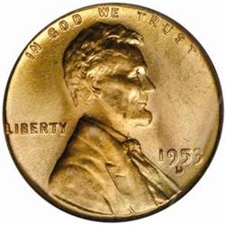 1953-D Lincoln Cent MS-66 RD (PCGS)