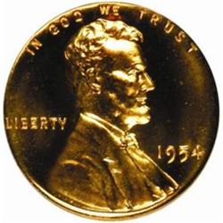 1954 Lincoln Cent PR68 RD Cameo (PCGS)