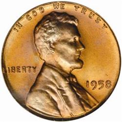 1958 Lincoln Cent MS-67 RD (PCGS)
