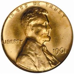 1961 Lincoln Cent MS-66 RD (PCGS)