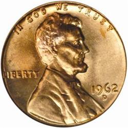 1962-D Lincoln Cent MS-66 RD (PCGS)