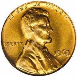 1963 Lincoln Cent MS-66 RD (PCGS)