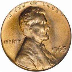 1965 Lincoln Cent MS-67 RD (PCGS)